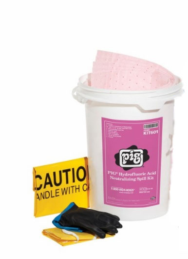 PIG® HazMat Spill Kit and PIG® Hydrofluoric Acid Neutralizing Spill Kit in Bucket